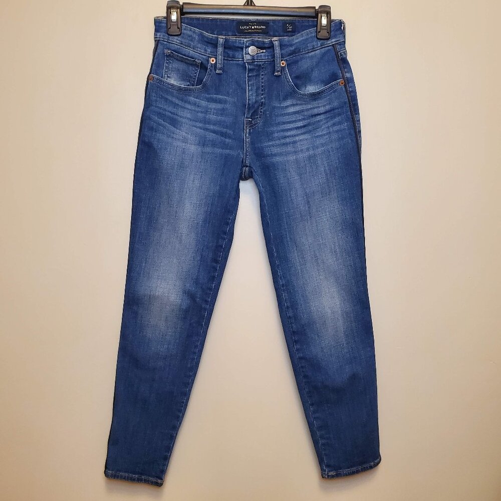 Lucky Brand Mid-Rise Ava Skinny Ankle Jean w/Piping Medium Wash Blue - 4/27